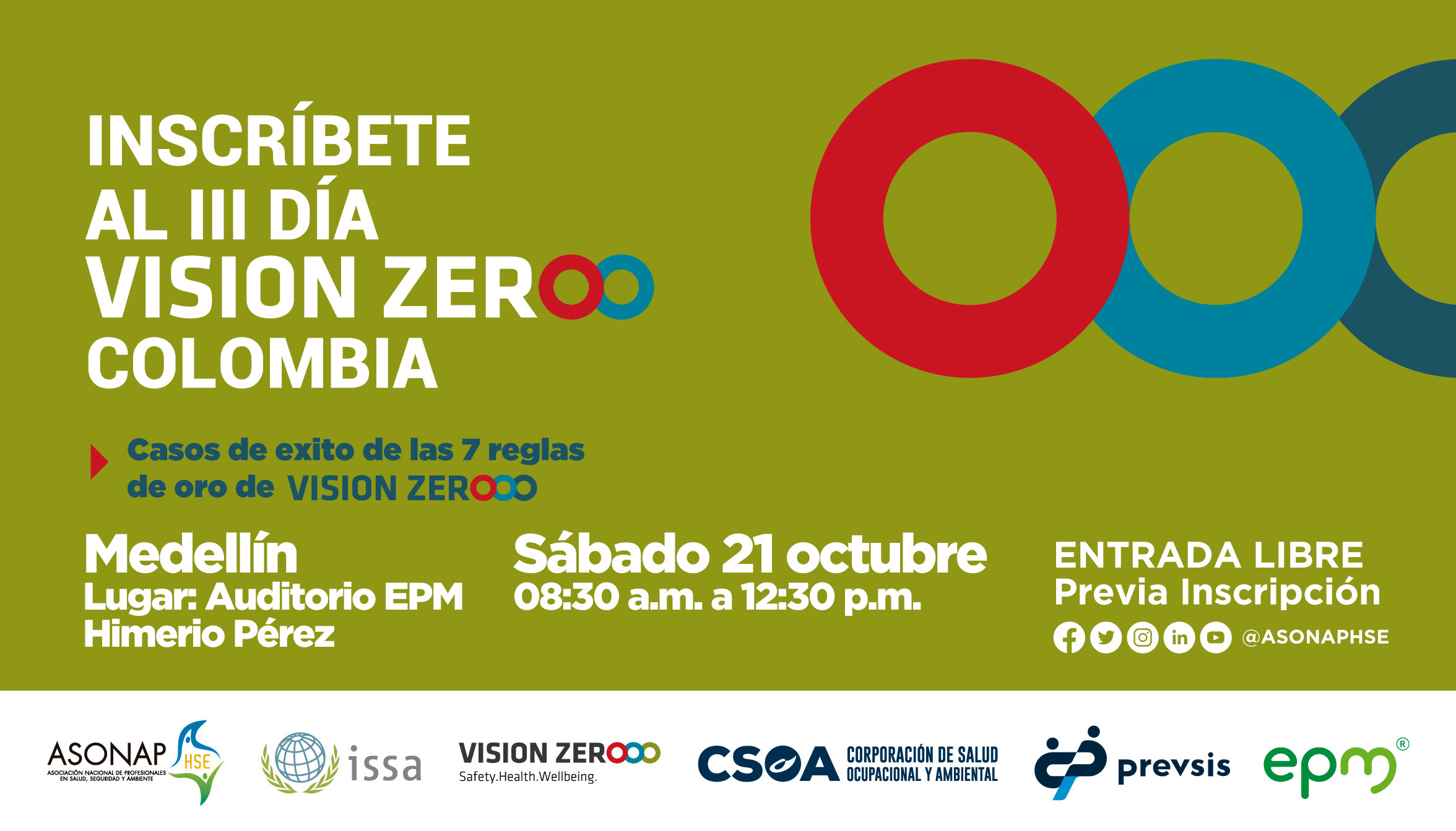 Invitados al III DÍA VISION ZERO EN COLOMBIA.  Se compartirán casos de éxitos en el diseño e implementación de la  estrategia global y las 7 Reglas de Oro de Vision Zero por gerentes de diferentes empresas y sectores del país.  Entrada gratuita previa inscripción ⬇️⬇️⬇️ https://bit.ly/46GaGun