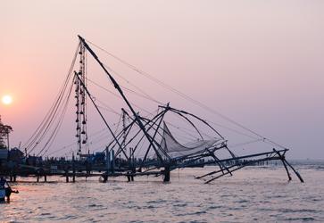 Fishing nets in Kochi, India
