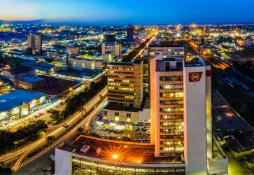 Skyline of Lusaka by night
