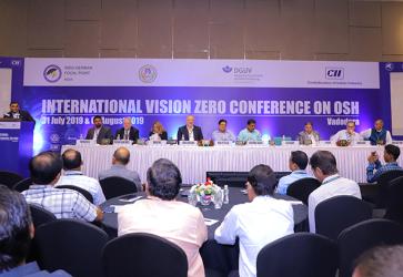 Podium during the conference